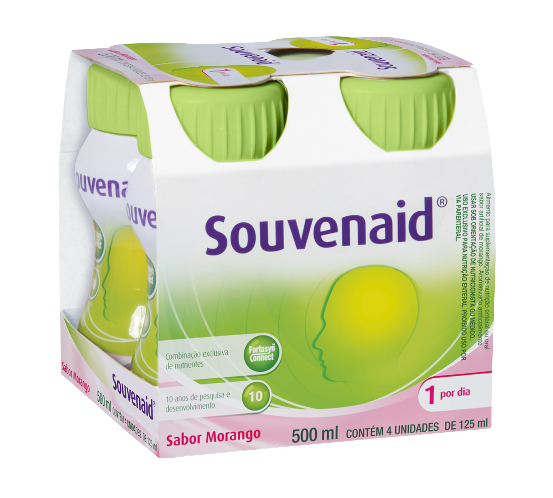 Souvenaid com 4 Unidades Sabor Morango 125ml